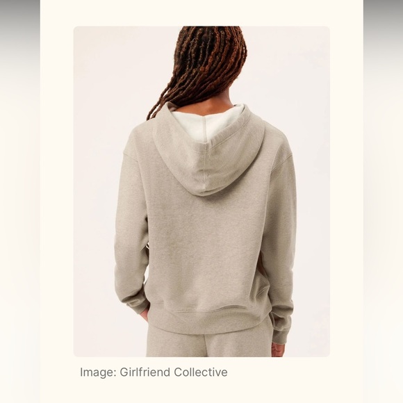 Girlfriend Collective 50/50 Organic Cotton Cream Hoodie - Picture 9 of 10